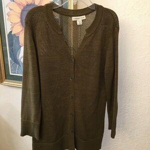 Coldwater Creek Olive Green Women's Sweater